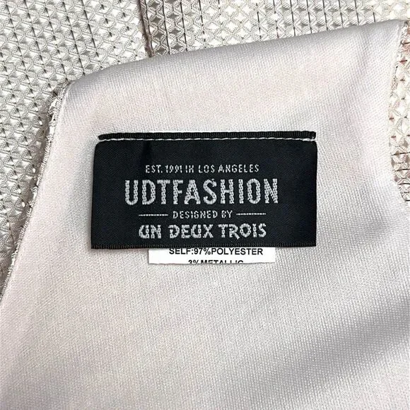 Un Deux Trois Pink Metallic Kids Formal Dress - Picture 10 of 11